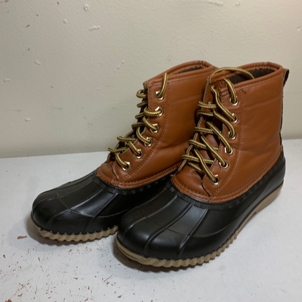 Brown and dark blue
